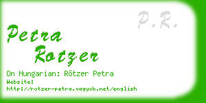 petra rotzer business card
